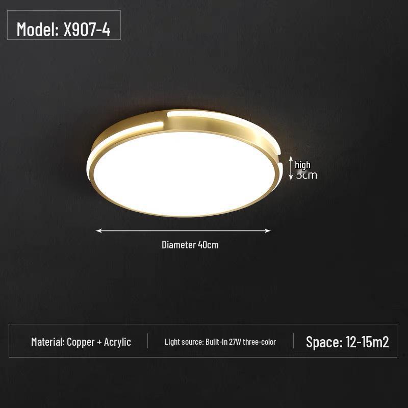 Gold Modern Minimalist Ultra-Thin Nordic LED Ceiling Light for Bedroom