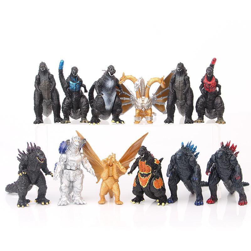 Modello Figura Dettagliata di Godzilla Giocattolo da Collezione In 12 Varietà Pvc Stile Anime