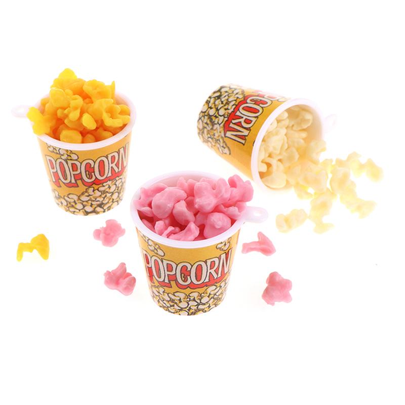 1:12 Dollhouse Miniture Popcorn Bucket Snacks Pretend Food Decoration Prop Toys