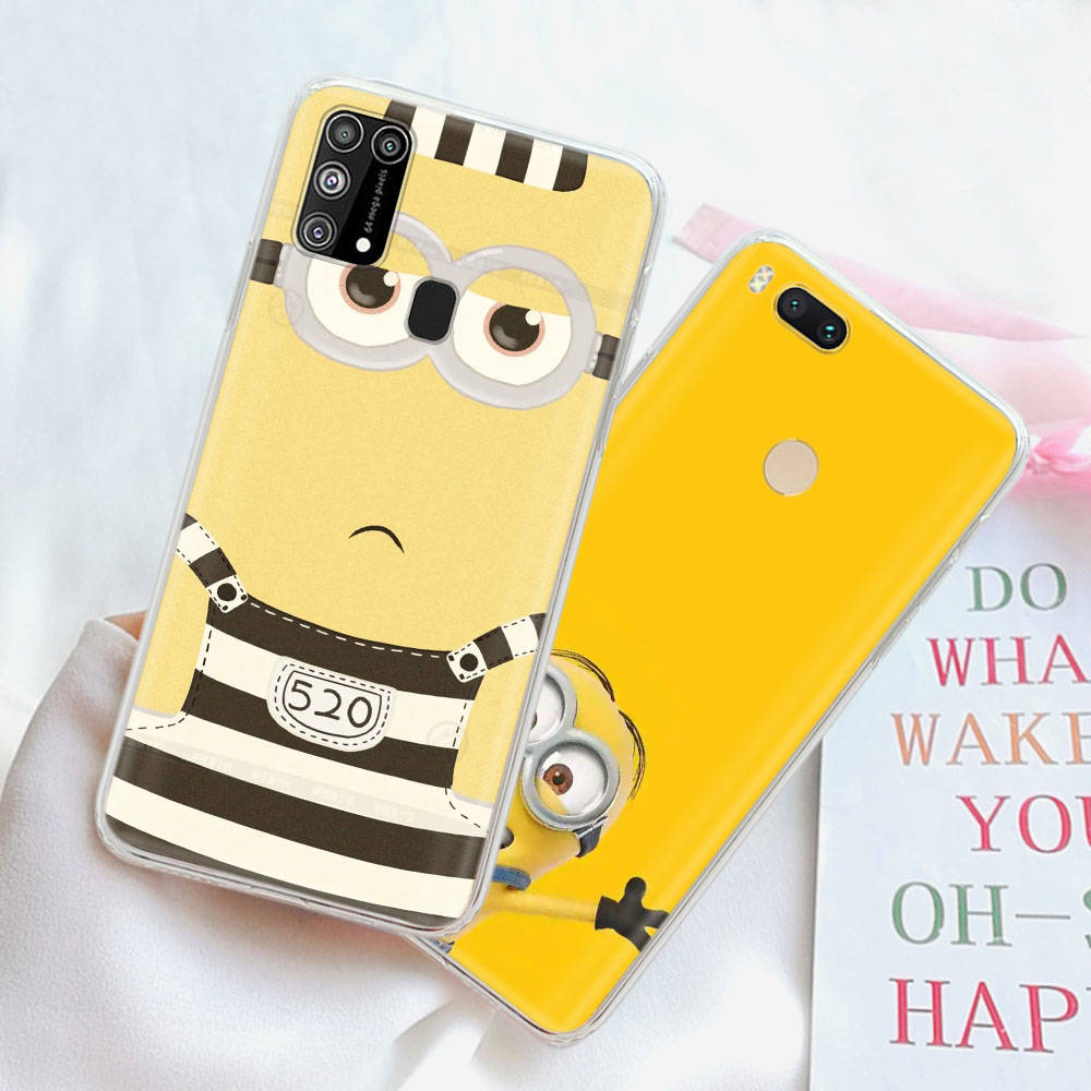 Husă Transparentă pentru Samsung A04 A14 A23 A34 A54 M23 M33 M52 M53 Realme Narzo 50 50I 50a Prime C35 C55 C30S 10 9 Pro M-77 Desene Animate Minioni