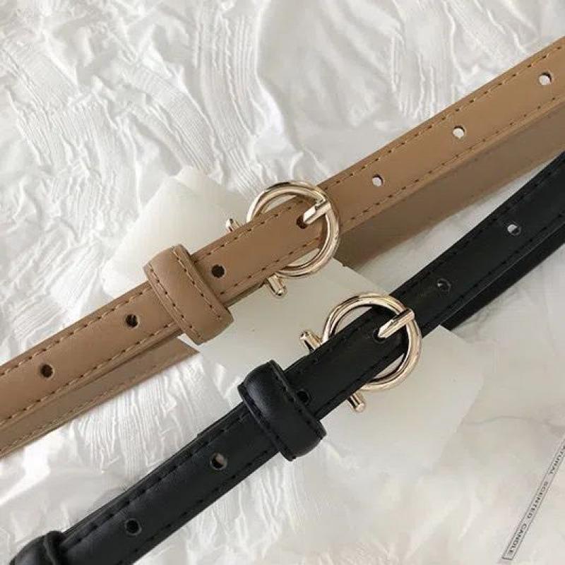 Stylish Cozy And Womens Pu Leather Belt With Chic Gold Buckle Available In Multiple Color Choices