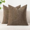 Chenille Kissenbezüge 45x45 cm Weich Dunkelgrün Dekorative Zierkissenbezüge Quadratische Kissenhüllen Unifarbene Kissenbezüge für Sofa