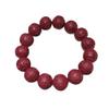 Cinnabar Fortune Gourd Bead Bracelet - Faceted Old Style Wealth Charm for Benmingnian