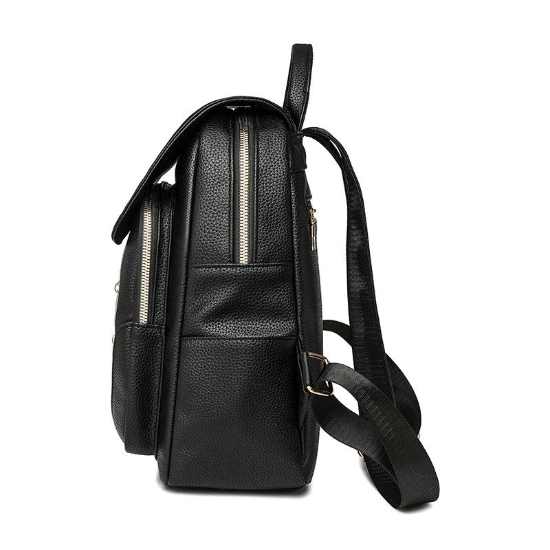 Backpack Women's Bag Large Capacity Soft Leather Backpack Travel Bag