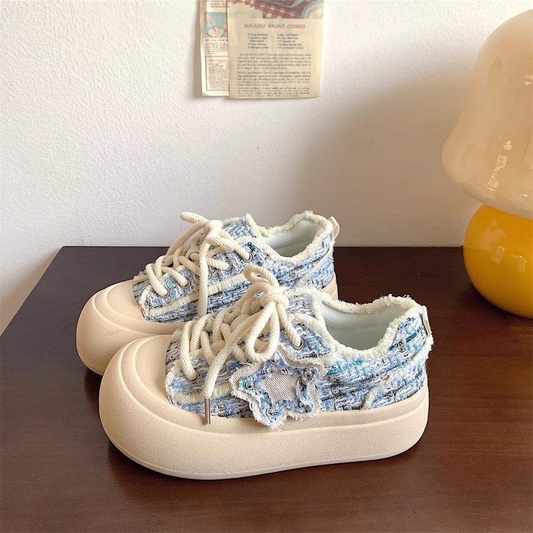 Весенне-летние новые классические туфли в стиле ретро, ​​удобные туфли на платформе для хлеба 35