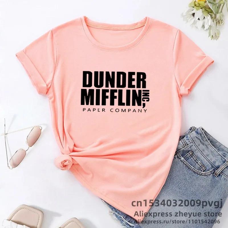 The Office Dunder Mifflin Tričko Dámské Pánské Filmové Tričko Csual Potisk Písmen Tričko Femme Unisex Streetwear