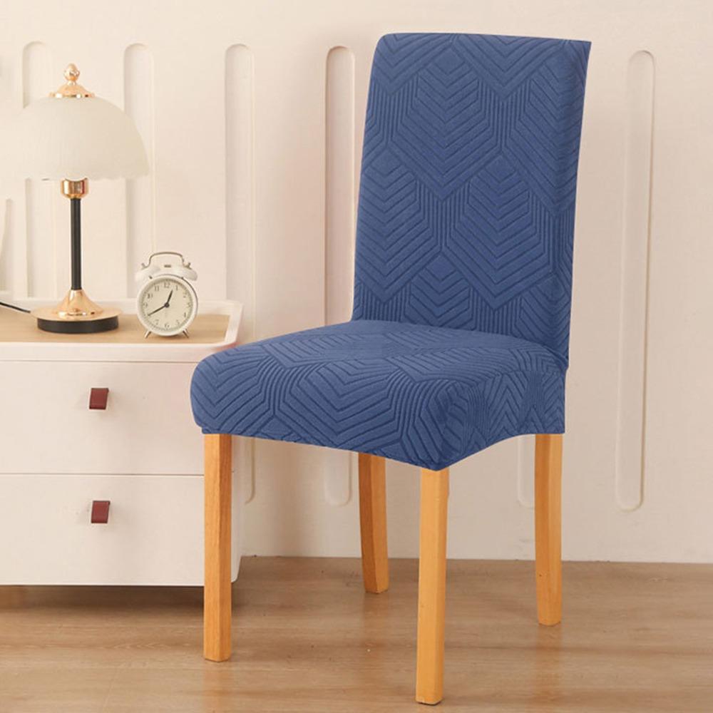 Durable Elastic Stretch Dining Chair Cover Waterproof Solid Color Seat Covers Dustproof Parson Chair Slipcovers Household