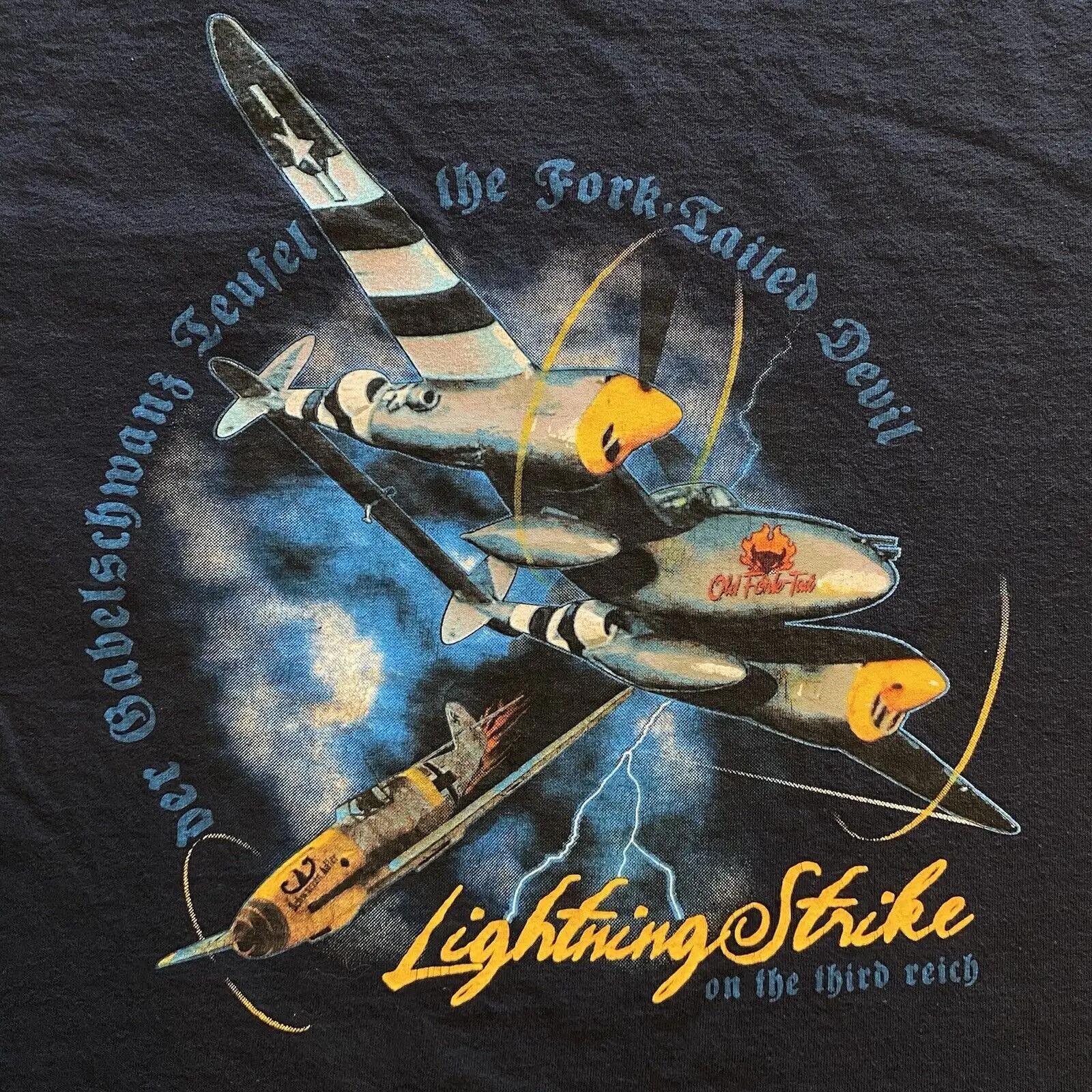 

WWII US Air Force P38 Lightning Fighter T Shirt New 100 Cotton Short Sleeve ONeck Casual Tshirts Loose Top Size S3XL 4XL