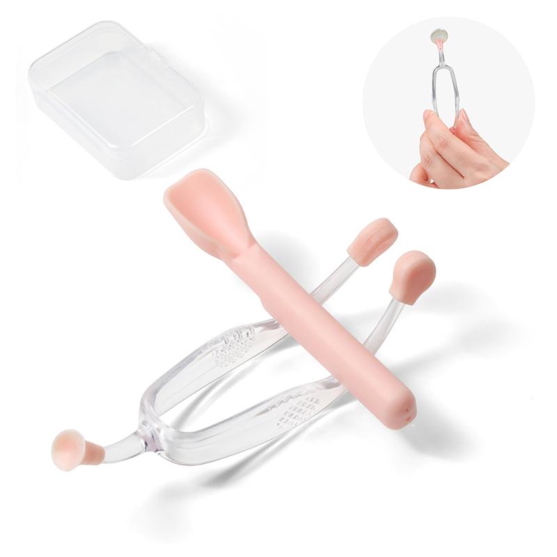 Strumenti Portatili per Indossare Lenti a Contatto, Bastoncino con Scatola Portaoggetti, Pinzette Rimuovi Inseritore, Asta di Aspirazione, Clip Morbida in Silicone