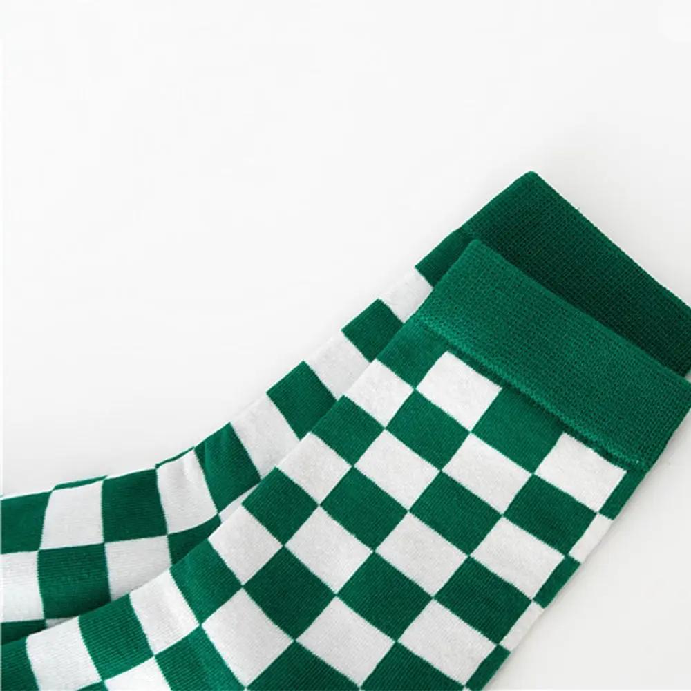 Women Plaid Socks Unique Personality Cool Street Style Plaid Harajuku Korean Style Socks Stockings Women Hosiery Cotton