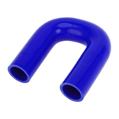 X AUTOHAUX 1 Piece Inner Diameter 32mm Length 120mm 180 Degree Blue Car Silicone
