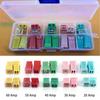 20Pcs Mini Size Car Fuse Kit Tall Low Profile Square Set Fuses 20-60A Case Box Fuse Kit  Vehicle Use