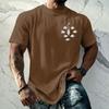 Men's Vintage Hawaiian Texture Printed Short Sleeve T Shirt Loose Fit Casual Summer Daily Wear Top for Outdoor Activities