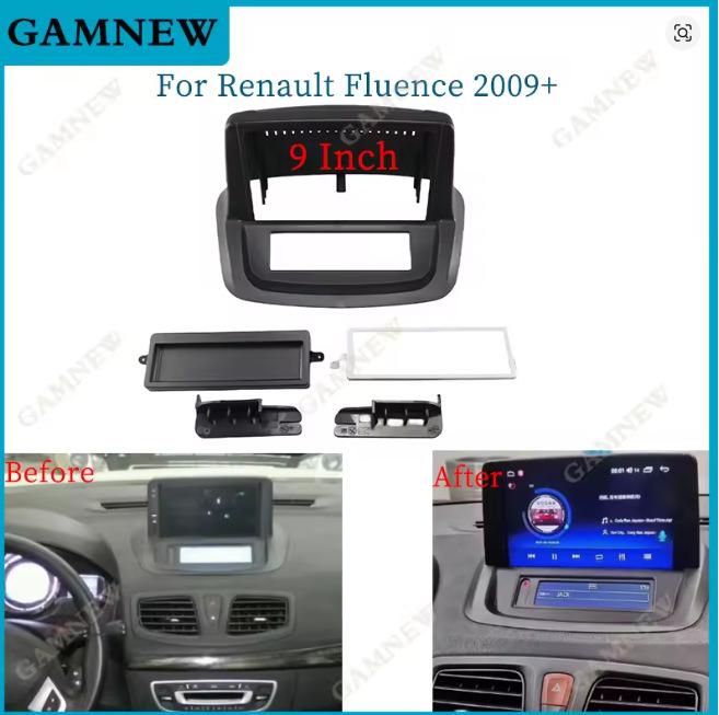 9" Android Navigation Panel Frame Kit for 2009+ Renault Fluence