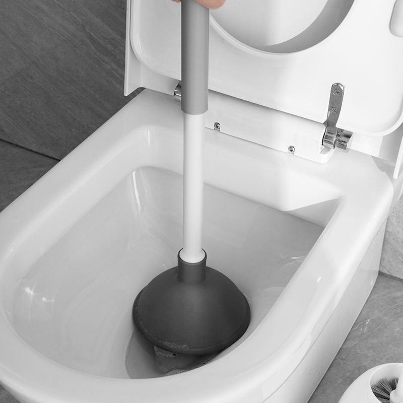 Silicone Toilet Bowl Brush and Plunger Set with Holder for Bathroom Cleaning