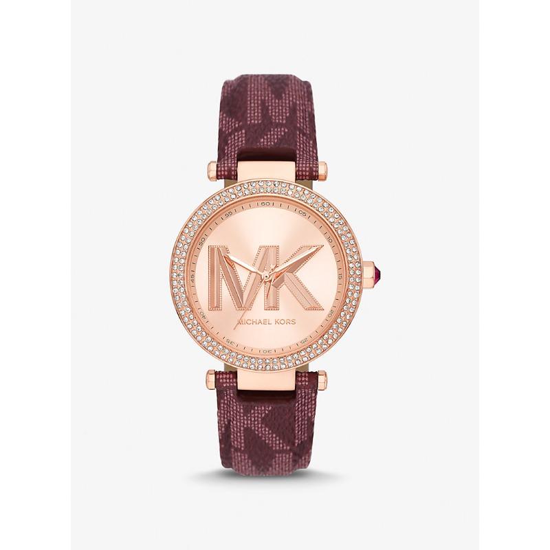 

Часы Michael Kors Parker с паве, покрытие из розового золота, с логотипом MK2974 розового золота