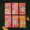 6pcs Chinese Style 2025 Snake Year Red Envelopes Traditional Good Luck Red Pocket  Bonus