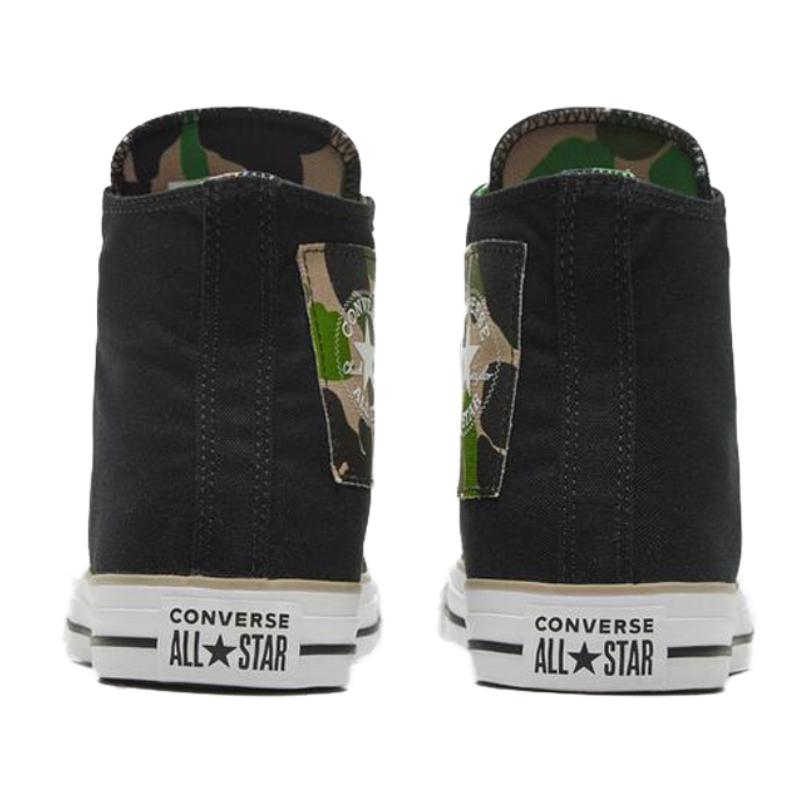 Converse Chuck Taylor All Star Camouflage Patch Vintage High Top Canvas Shoes Unisex Black & White