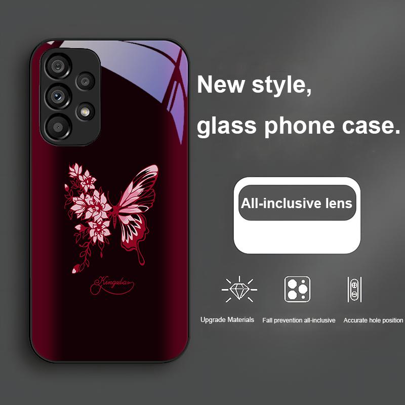Verde Mariposa Pentru Samsung Galaxy Note 8 9 S10 Plus S20 S21 FE S23 Ultra A70 72 73 50 51 52 53 Carcasă Telefon din Sticlă Călită