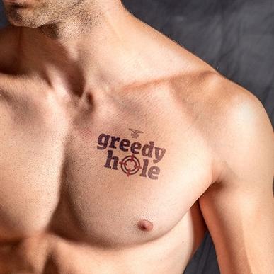 

GREEDY HOLE temporary tattoo 10 x 10cm