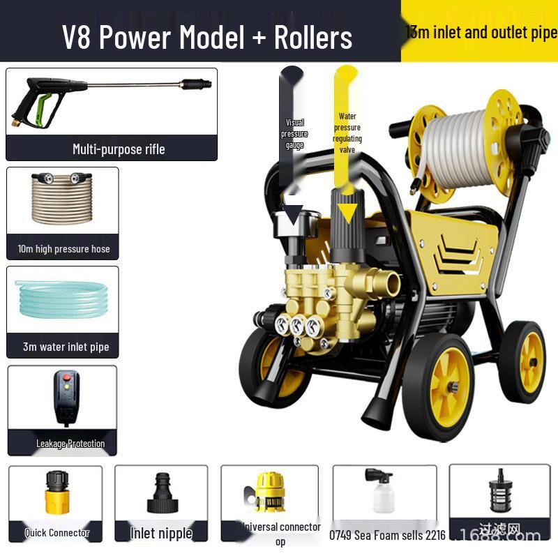 JielaiShi Augstspiediena Portatīvā Automašīnu Mazgātava 220V
