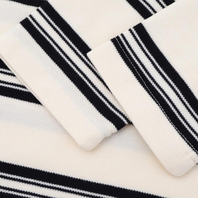 Mens Striped Color Block Long Sleeve T Shirt Loose Fit Casual Street Style