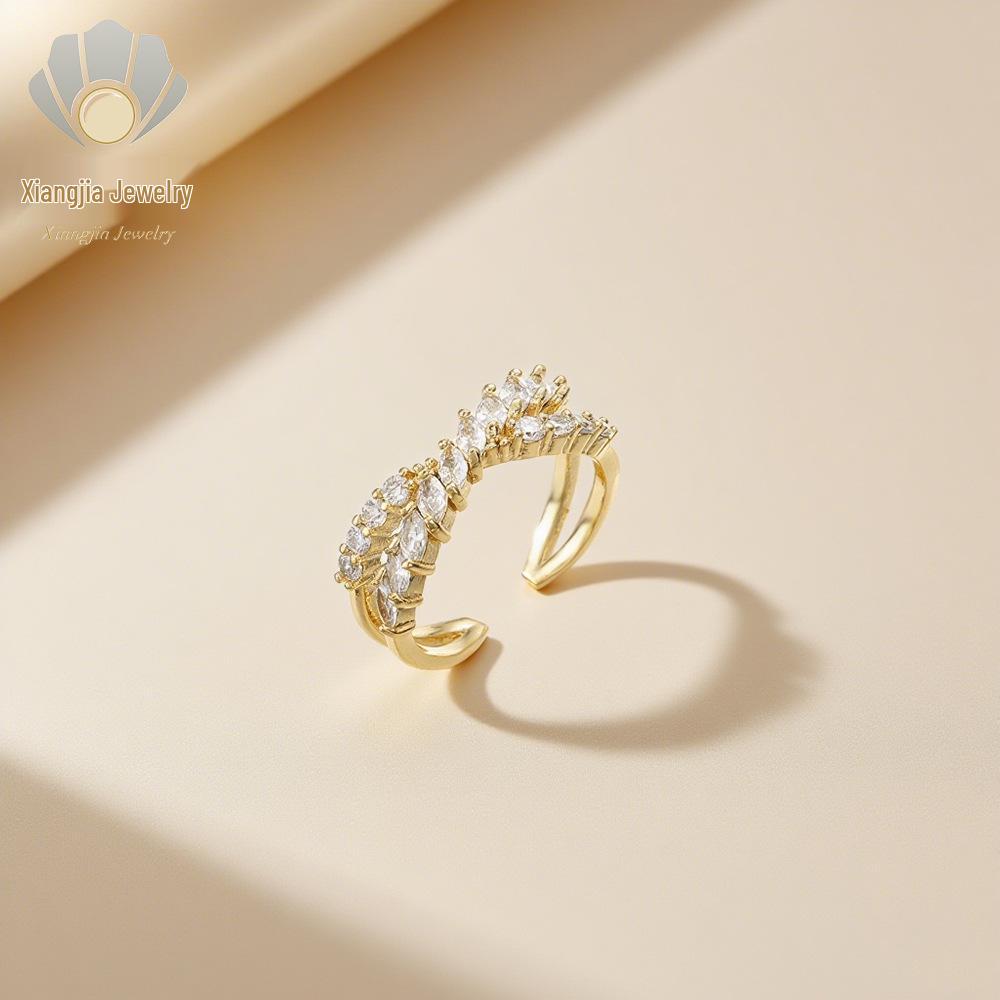 

Zircon Open Bow Ring - High-End Japanese & Korean-Inspired Women s Jewelry