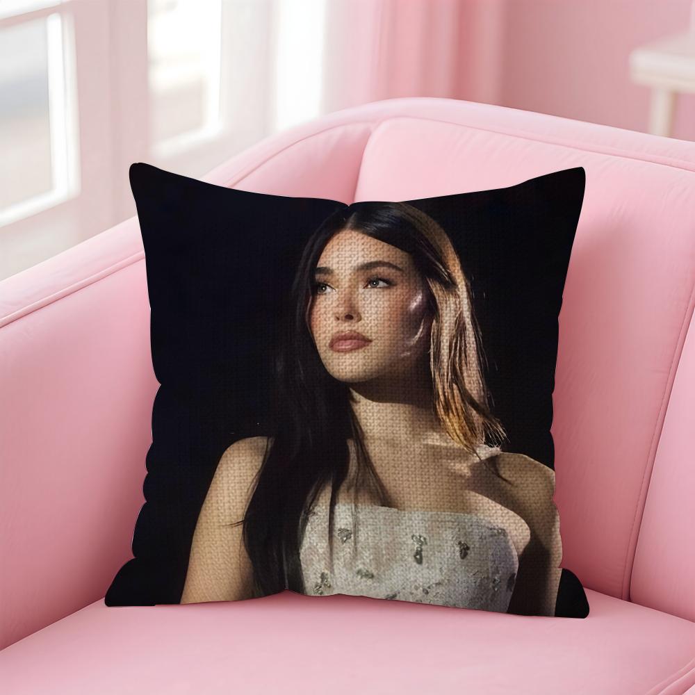 M-Madison Beerr Singer Cushion Cover Natural Linen Pillow Case Double-Sided Print Decorative Sofa Pillowcase Home Decor Gift