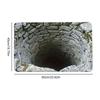 3D Rugs Optical Illusion Anti-Slip Hole Doormat 3D Illusion Hole Rug for Christmas Halloween Bedroom Living Room Bathroom