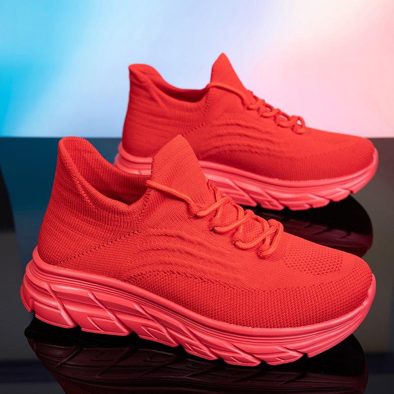 Outdoor-Wanderschuhe Sommer-Sportschuhe Fly-Woven-Mesh-Schuhe leichte weiche Sohle Reisesocken Schuhe Paar