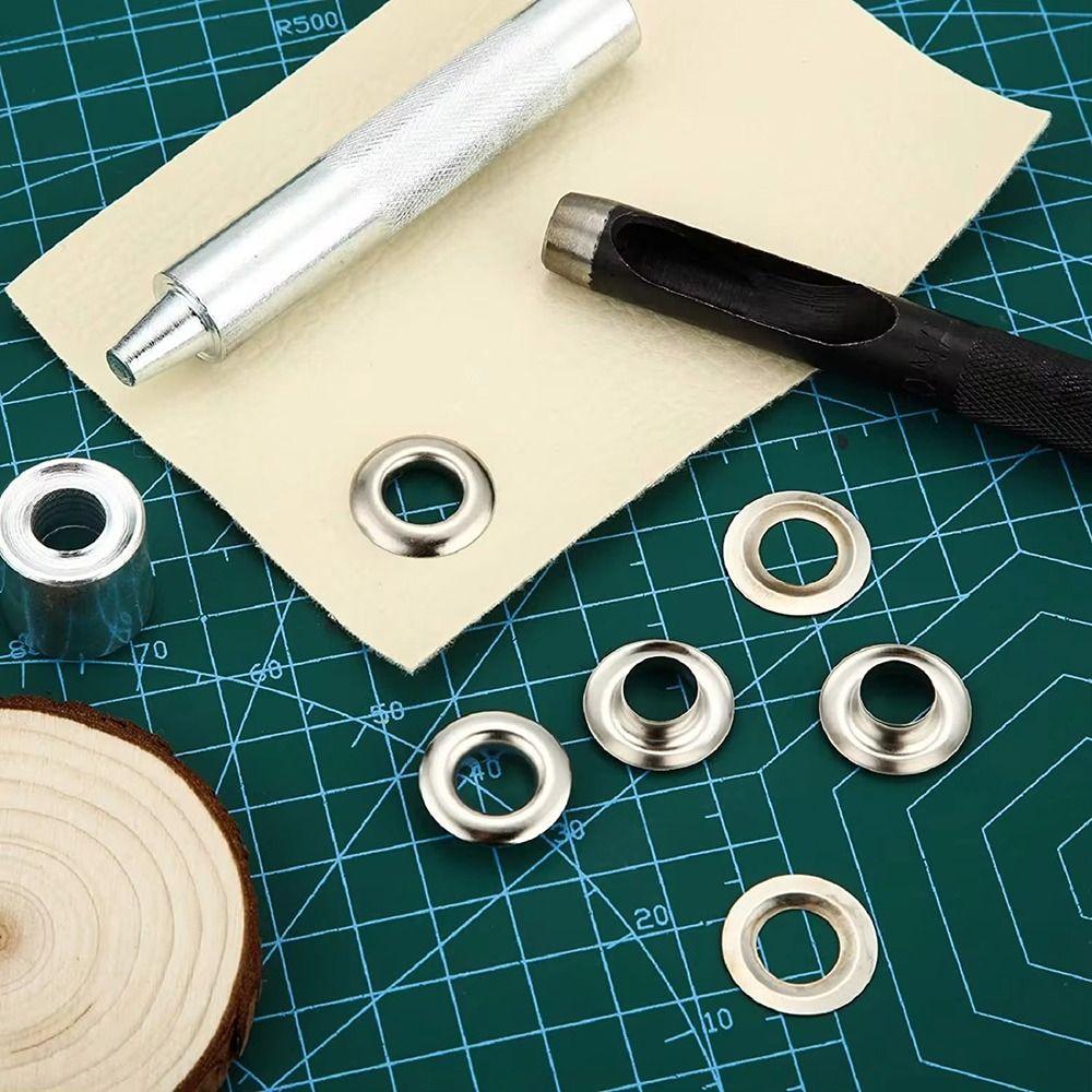 100 Sets 6/10/12mm Ösen mit Installationswerkzeugen Aufbewahrungskoffer Ösen-Setzwerkzeug