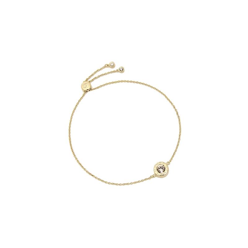 COACH Simple opening gold-plated brass bracelet for women