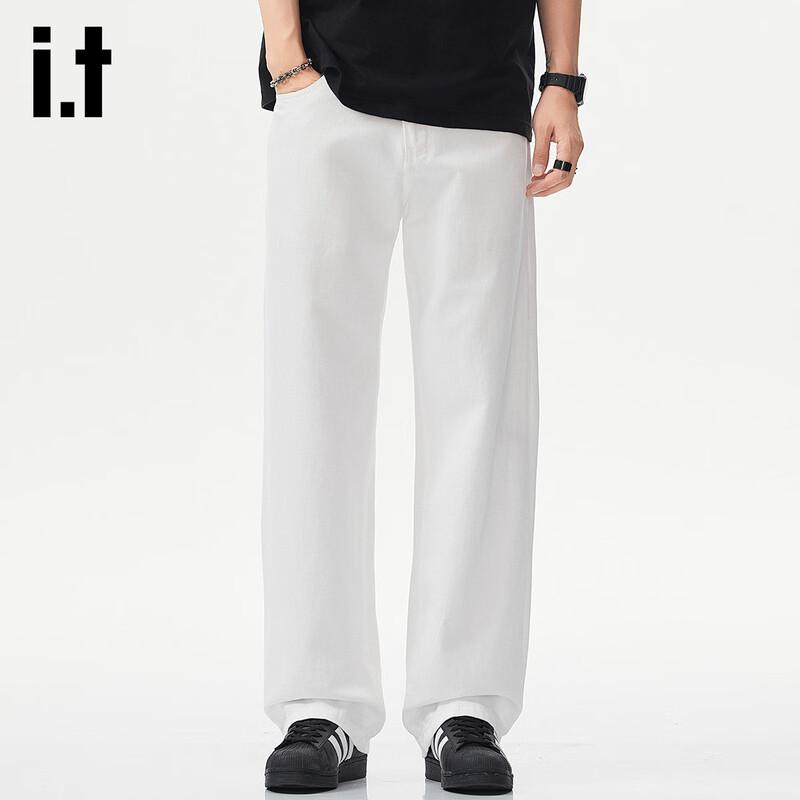 izzue it Men's Washed Straight-Leg Jeans