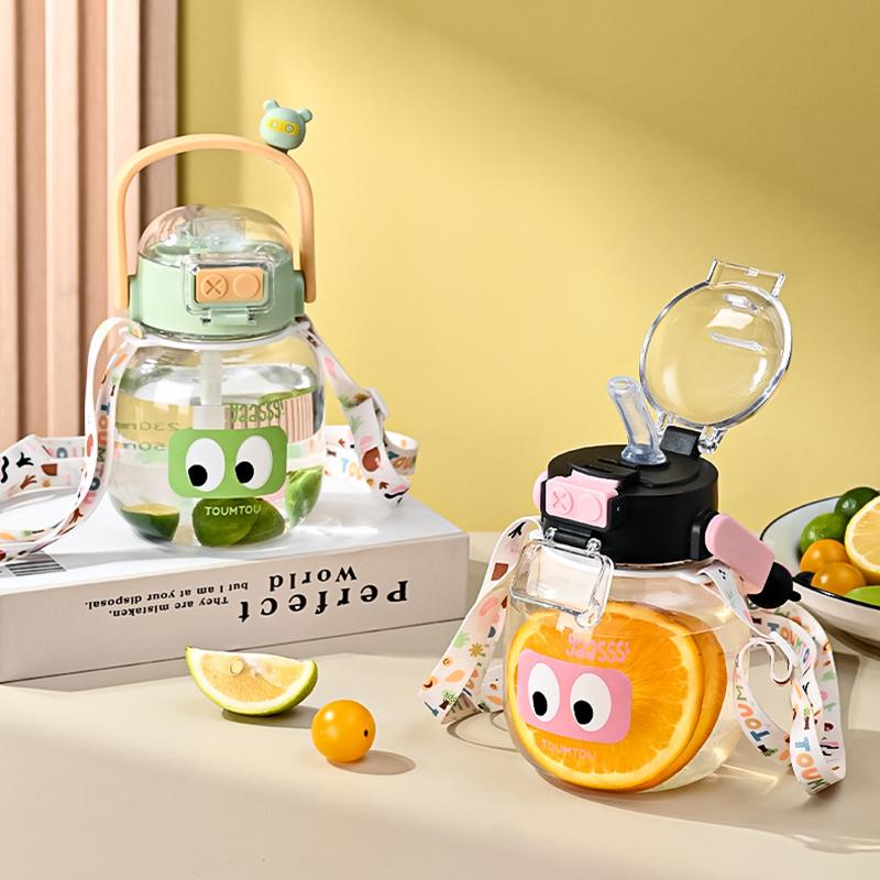 600ml Portable Plastic Straw Water Cup Sports Water Bottle High Value Outdoor Camping Drinking Tools Children's Straw Cup