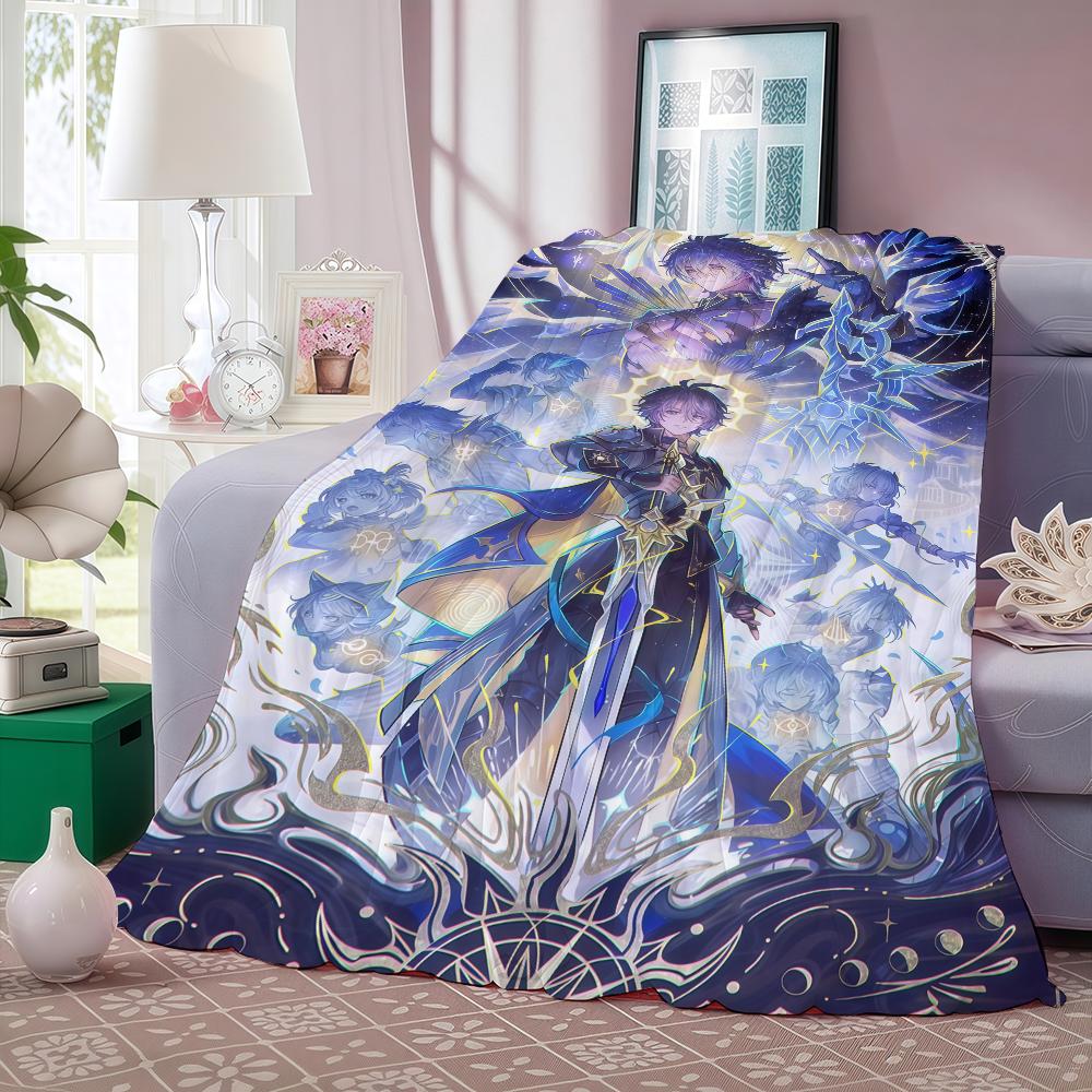 Game Honkai Star Rail Blanket For Sofa Office Bed Plane Travel Sleep Read Relax Camping Soft And Warm