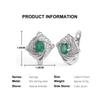 Elegant Design 925 Sterling Silver Earrings Natural Oval 4*5mm emerald Real Gemstone Women Fine Jewelry for mom's festival gifts