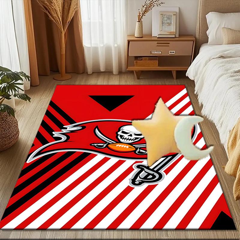 Buccaneers Team Spirit Rug Game Carpet, Floor Mat for Bedroom Living Room Entryway Rug, Home Decor Idea Gift for Christmas Birthday