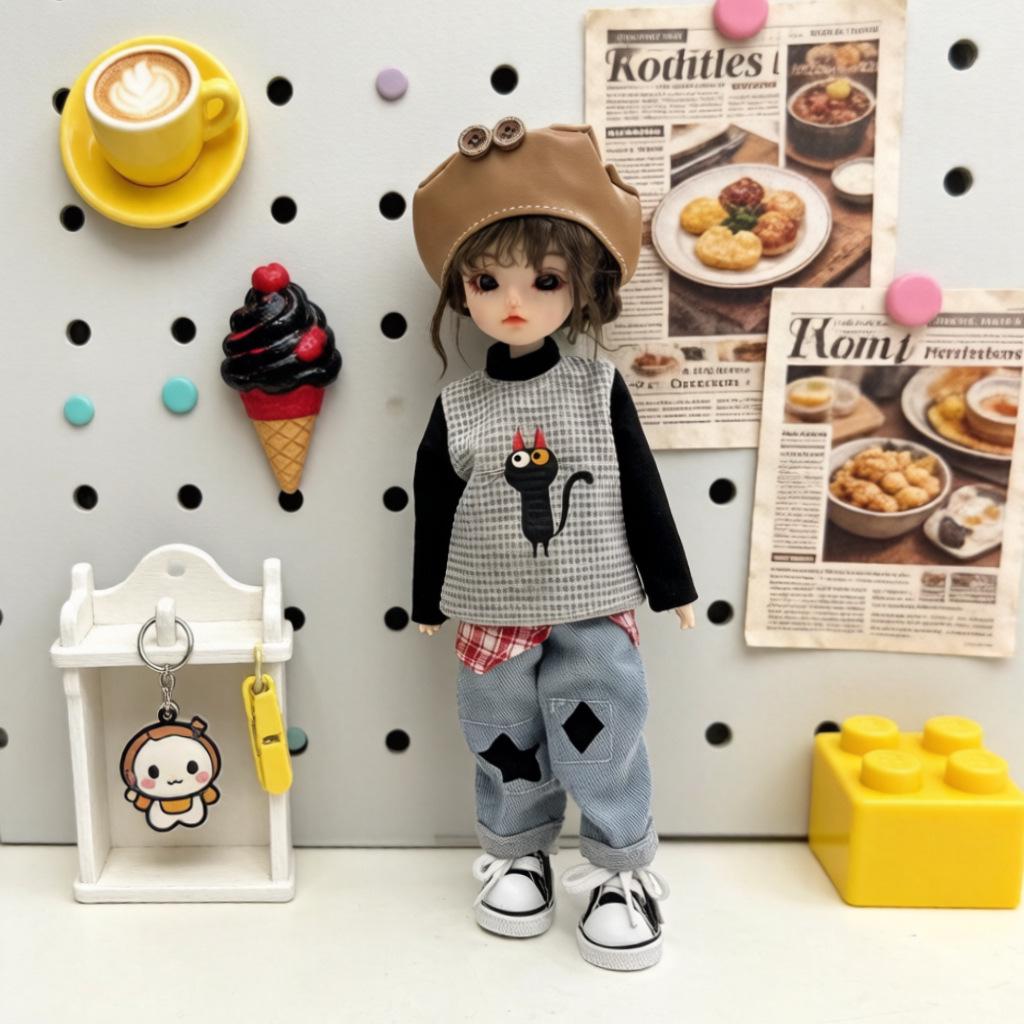 6-Point BJD Doll Clothes: Casual Hoodie Set for Handsome Boy & Girl Dolls