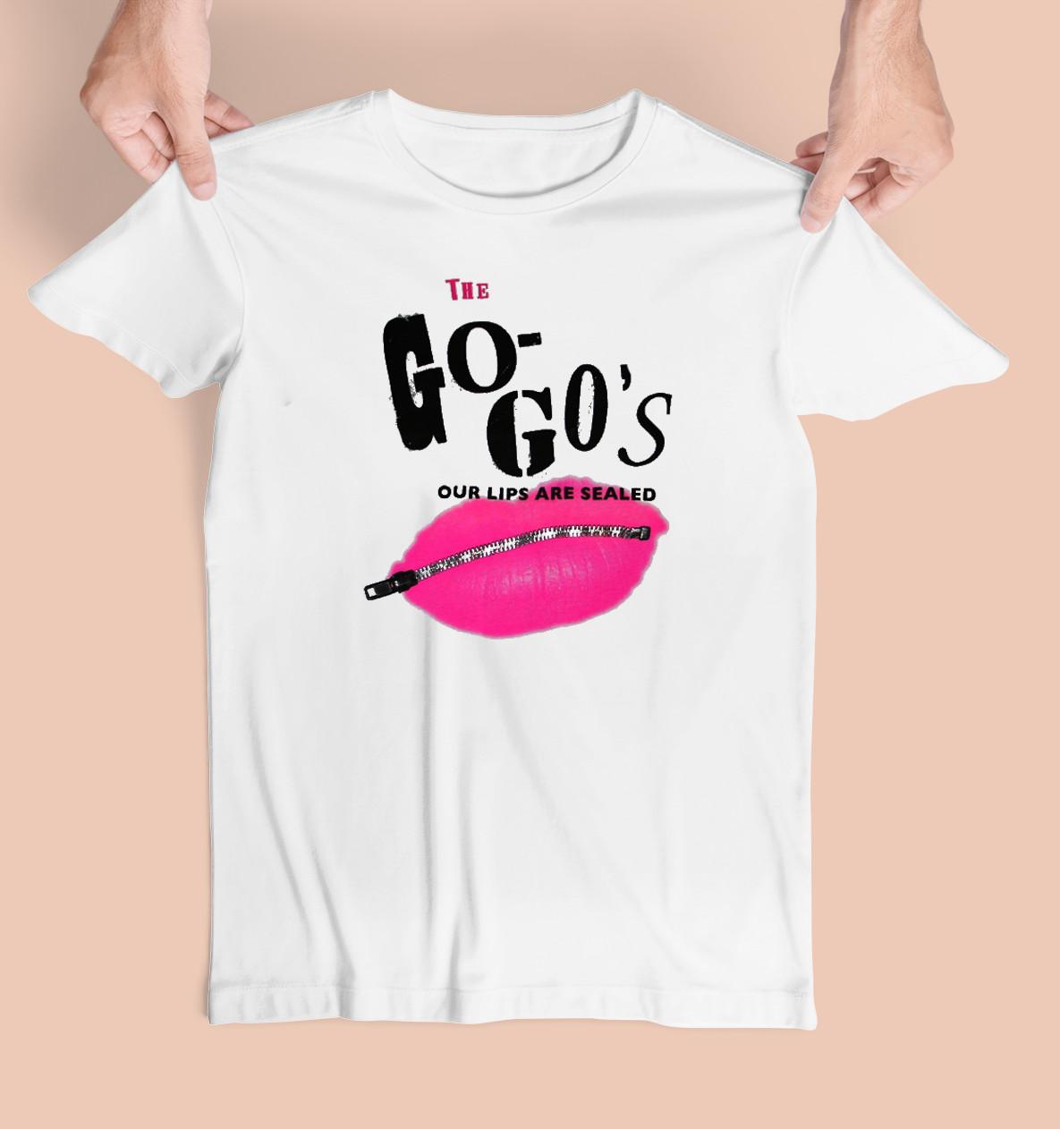 Our Lips Are Sealed The Go-Go s Band Cotton White Full Size Unisex Shirt MM1510 S разноцветный