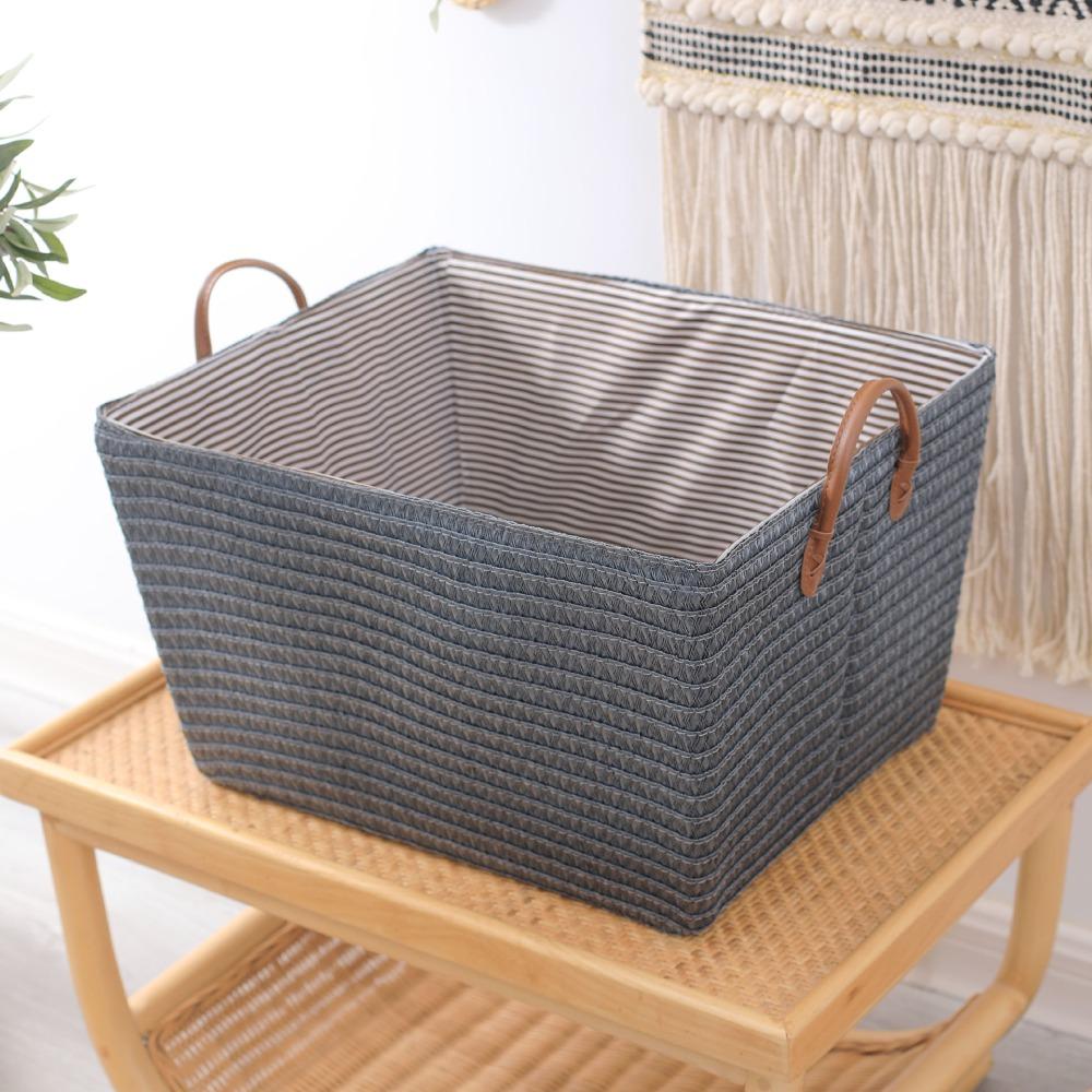 with Handle Clothes Organizer Box Straw Storage Basket High Quality Snack Container  Bathroom