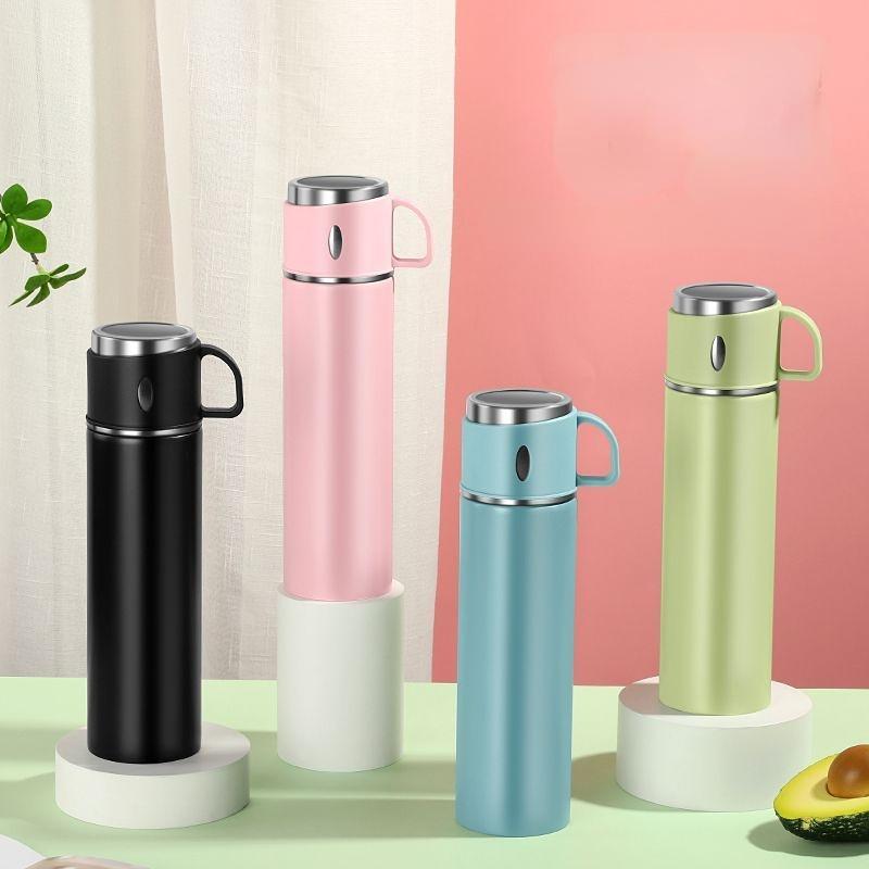 Intelligence Thermos Cup 500ml Vacuum Flasks Portable Stainless Steel Thermos Cup Water Bottle Travel Tea Mug Office Thermos Cup