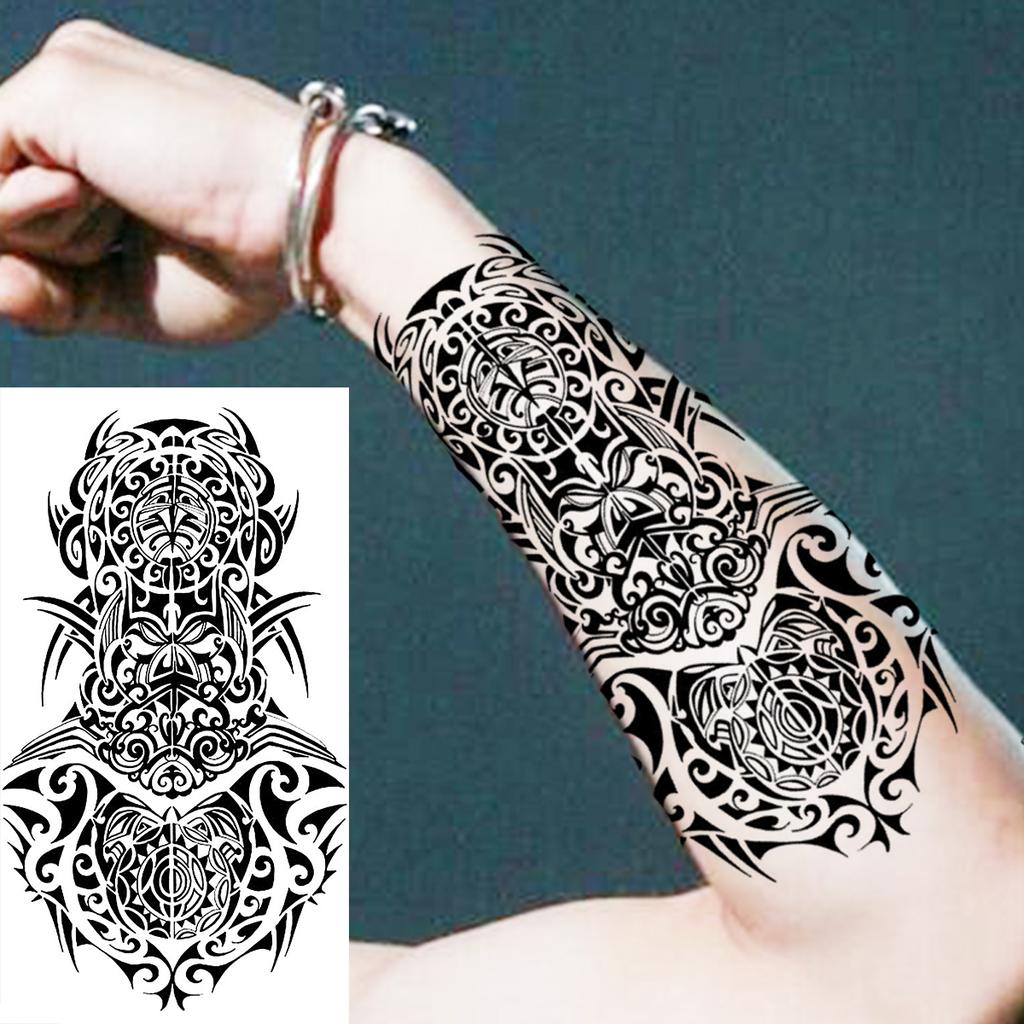 Scorpion Rose Flower Temporary Tattoos For Women Adults Realistic Vampire Wolf Scary Snake Crown Fake Tattoo Sticker Arm Tatoos