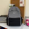 Schoolbag Japanese Small Fresh Plaid Schoolbag Junior High School Girls High Value Ins Niche Design Large Capacity Campus Backpack