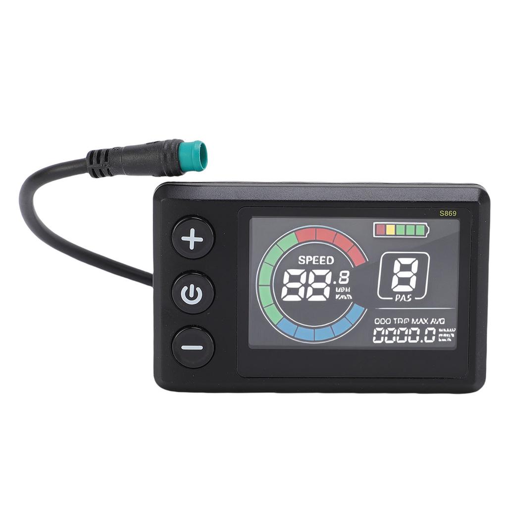 Electric Bike LCD Display Meter with 5 Core Waterproofing Wire for Electric Scooter 22.2mm 0.9in Handlebars