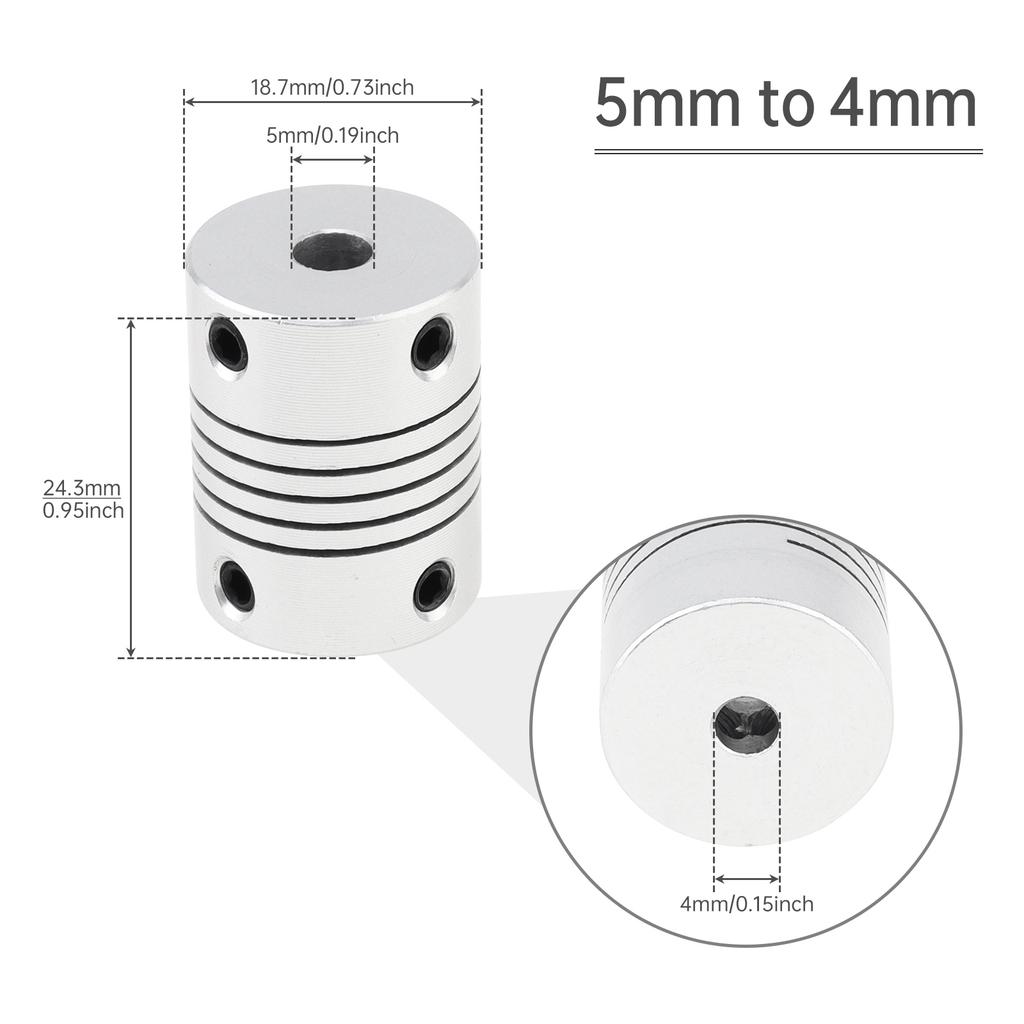Cuplaj Motor Pas cu Pas Nema 17 Conector Arbore 5mm la 10mm Aliaj Aluminiu pentru Imprimantă 3D Mașină CNC Motor CC