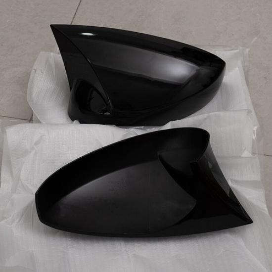 For Honda 11th Civic 22-UP Gloss Black Horn Style Side Mirror Cover Caps Trim 2*
