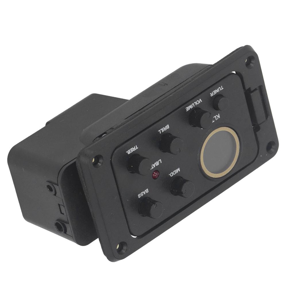 4 Band EQ Equalizer Preamp Amplifier Piezo Pickup Tuner Acoustic Guitar Equalizer with LCD Display S