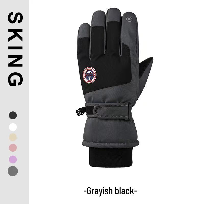 Unisex Winter Ski Gloves: Water-Repellent, Windproof, Thick, Warm, Non-Slip, Touchscreen Compatible, Ideal for Skiing, Cycling, and Driving