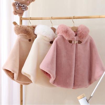 Mantello Bambina Inverno Neonato Toddler Bambino Principessa con Cappuccio Pelliccia Capo Esterno Caldo