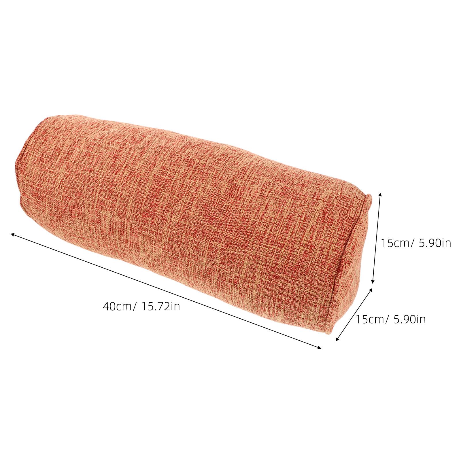 Neck Pillowcase Portable Cover Cylinder Round Roll Covers Decorative Cylindrical Cushion Breathable Cylindrical Pillows Round оранжевый